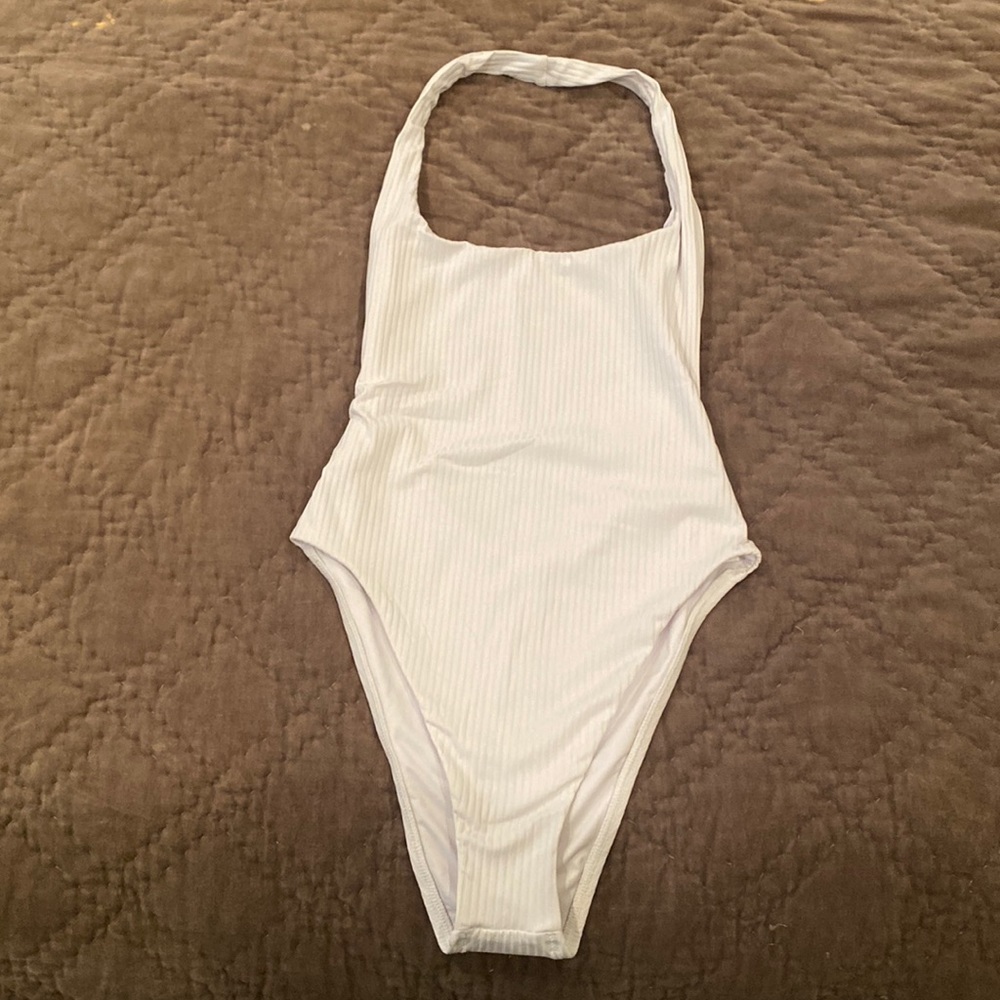 Vitamin A white ecorib one piece swimsuit